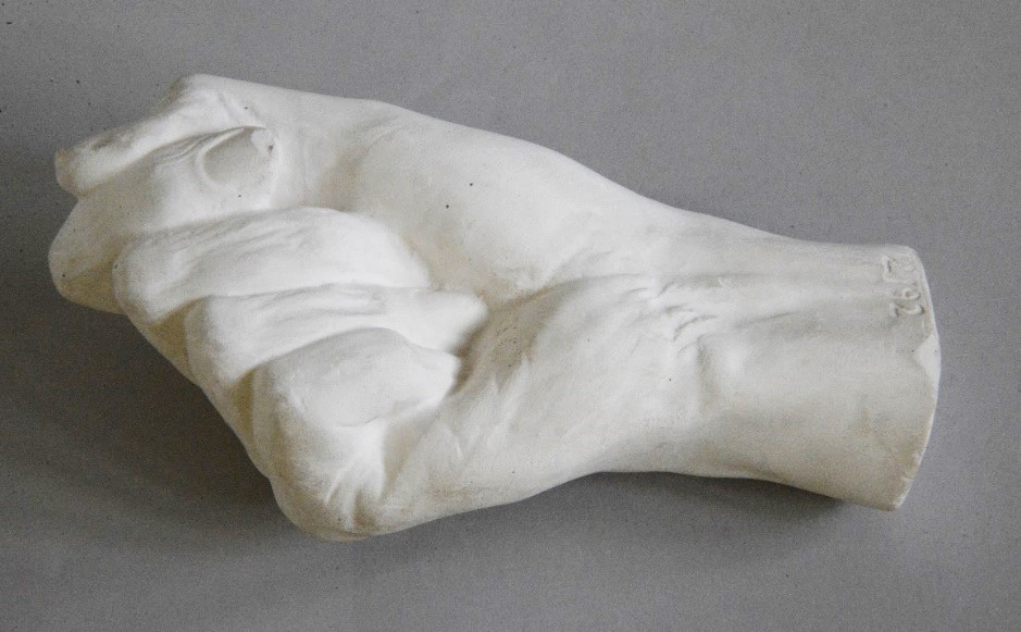 Plaster cast of William Makepeace Thackeray’s hand